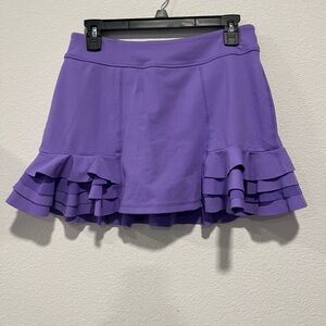 Zella Purple Mini Skirt with Ruffles